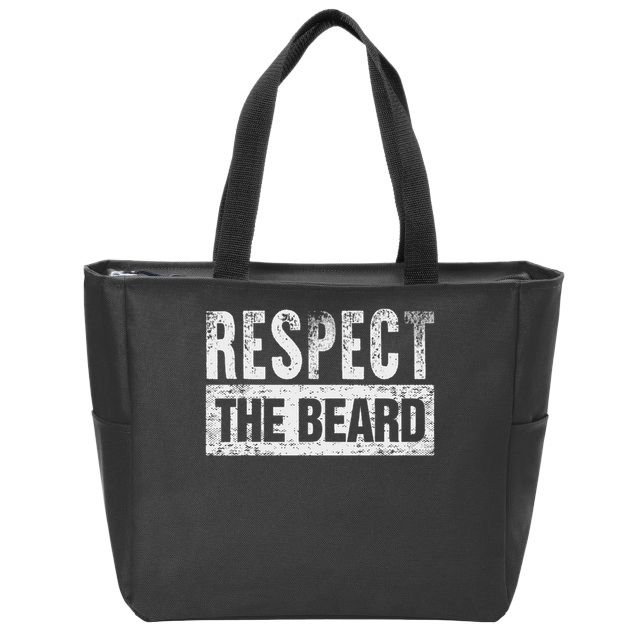Respect The Beard Zip Tote Bag