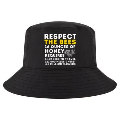 Respect The Bees Bee Lover Beekeeping & Beekeeper Cool Comfort Performance Bucket Hat