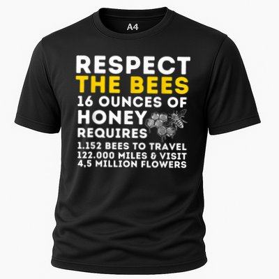 Respect The Bees Bee Lover Beekeeping & Beekeeper Performance Shirt