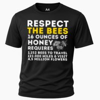 Respect The Bees Bee Lover Beekeeping & Beekeeper Cooling Performance Crew T-Shirt