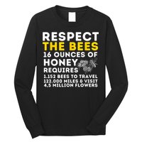 Respect The Bees Bee Lover Beekeeping & Beekeeper Long Sleeve Shirt