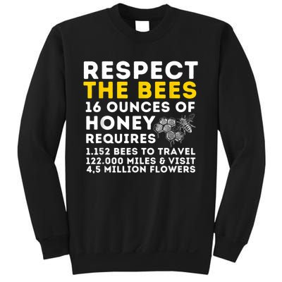 Respect The Bees Bee Lover Beekeeping & Beekeeper Sweatshirt