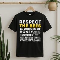 Respect The Bees Bee Lover Beekeeping & Beekeeper T-Shirt