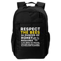 Respect The Bees Bee Lover Beekeeping & Beekeeper Backpack