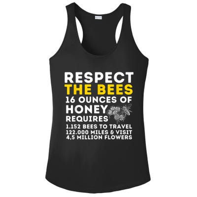 Respect The Bees Bee Lover Beekeeping & Beekeeper Ladies PosiCharge Competitor Racerback Tank