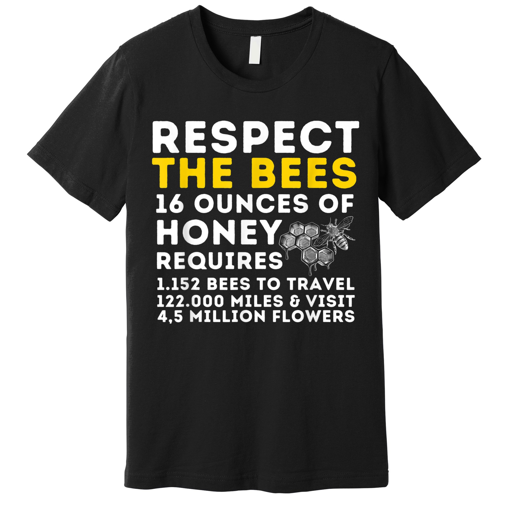 Respect The Bees Bee Lover Beekeeping & Beekeeper Premium T-Shirt