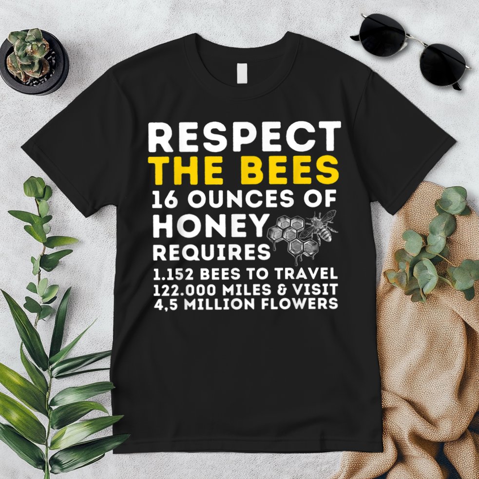 Respect The Bees Bee Lover Beekeeping & Beekeeper Premium T-Shirt