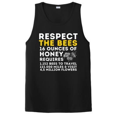 Respect The Bees Bee Lover Beekeeping & Beekeeper PosiCharge Competitor Tank