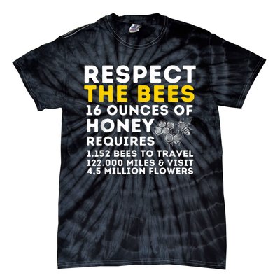 Respect The Bees Bee Lover Beekeeping & Beekeeper Tie-Dye T-Shirt