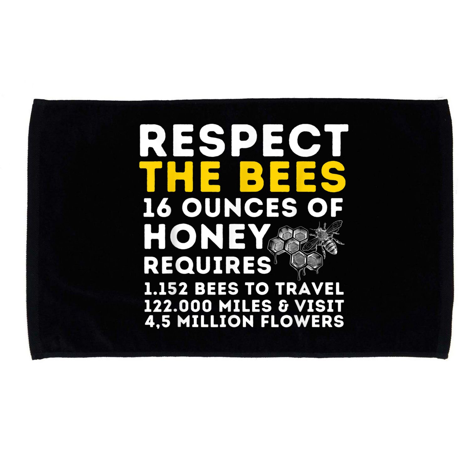Respect The Bees Bee Lover Beekeeping & Beekeeper Microfiber Hand Towel