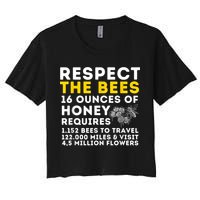 Respect The Bees Bee Lover Beekeeping & Beekeeper Women's Crop Top Tee
