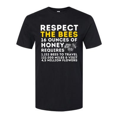 Respect The Bees Bee Lover Beekeeping & Beekeeper Softstyle® CVC T-Shirt