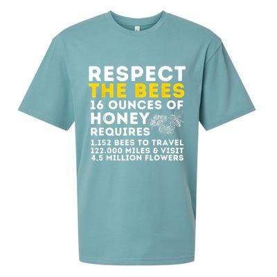 Respect The Bees Bee Lover Beekeeping & Beekeeper Sueded Cloud Jersey T-Shirt