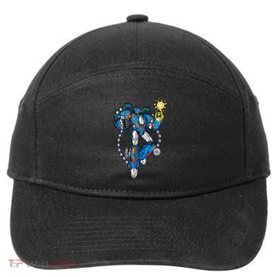 Recess Time Boss Battle Awesome Fun Energy Ball Robot Mecha 7-Panel Snapback Hat