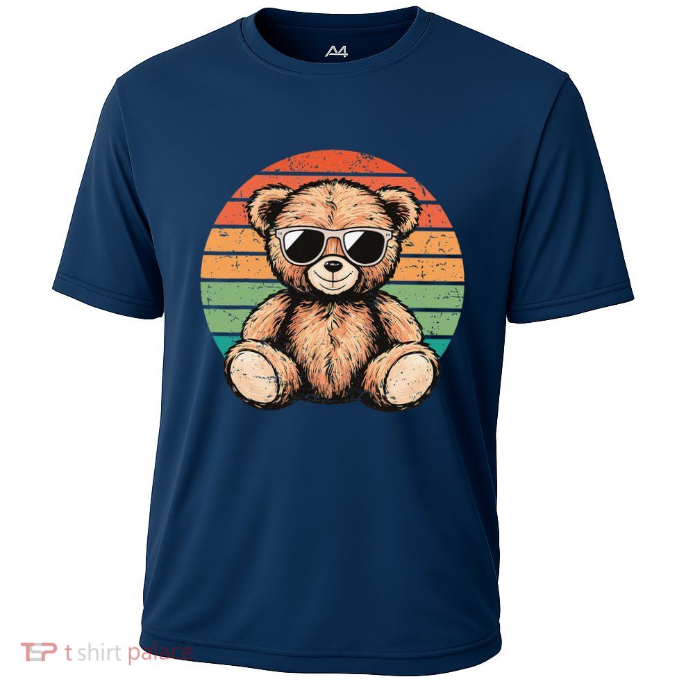 Retro Teddy Bear Casual Cute Funny Graphic Cooling Performance Crew T-Shirt