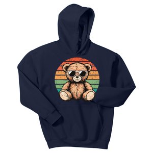 Retro Teddy Bear Casual Cute Funny Graphic Kids Hoodie