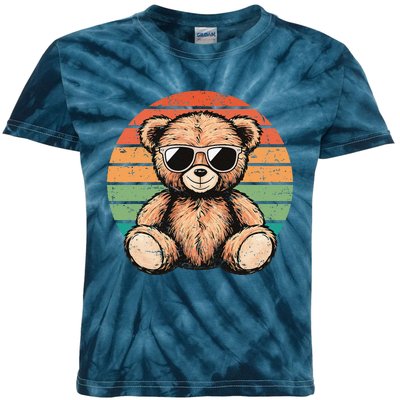 Retro Teddy Bear Casual Cute Funny Graphic Kids Tie-Dye T-Shirt