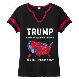 Retro Trump Better Coverage Than 5g Can You Hear Us Now Ladies Halftime Notch Neck Tee