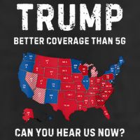 Retro Trump Better Coverage Than 5g Can You Hear Us Now 7 Panel Mesh Trucker Snapback Hat