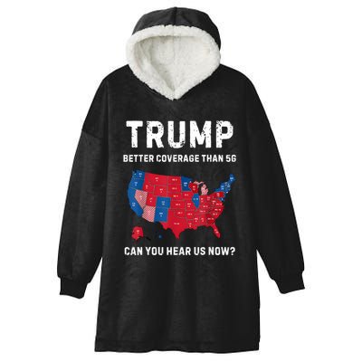 Retro Trump Better Coverage Than 5g Can You Hear Us Now Hooded Wearable Blanket