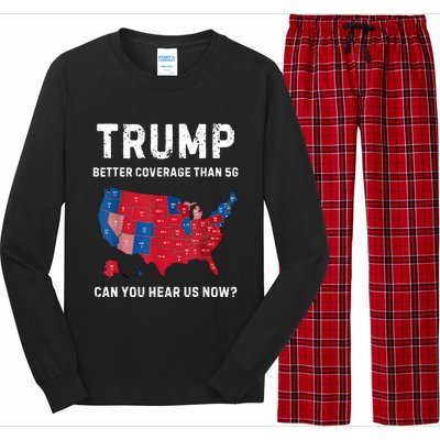 Retro Trump Better Coverage Than 5g Can You Hear Us Now Long Sleeve Pajama Set