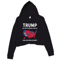 Retro Trump Better Coverage Than 5g Can You Hear Us Now Crop Fleece Hoodie