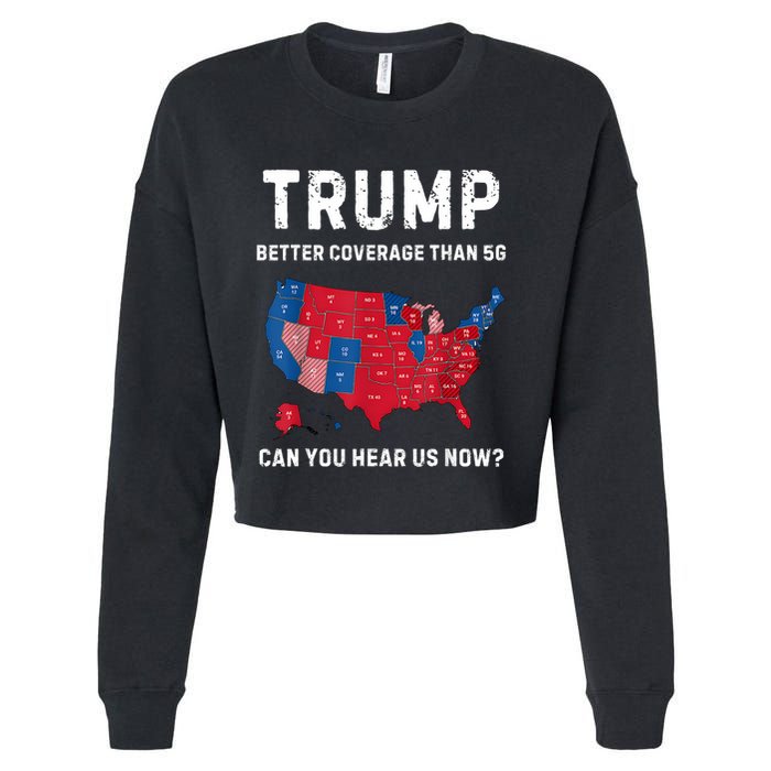 Retro Trump Better Coverage Than 5g Can You Hear Us Now Cropped Pullover Crew