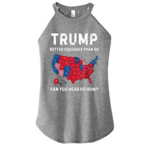 Retro Trump Better Coverage Than 5g Can You Hear Us Now Women's Perfect Tri Rocker Tank