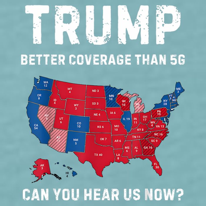 Retro Trump Better Coverage Than 5g Can You Hear Us Now Sueded Cloud Jersey T-Shirt