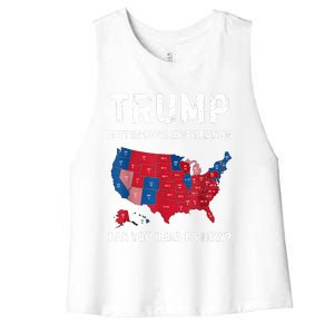 Retro Trump Better Coverage Than 5g Can You Hear Us Now Women's Racerback Cropped Tank