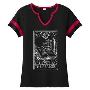 Reader Tarot Bookish Ladies Halftime Notch Neck Tee