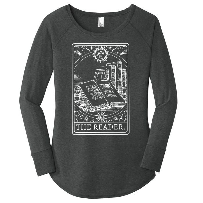 Reader Tarot Bookish Women's Perfect Tri Tunic Long Sleeve Shirt