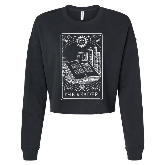 Reader Tarot Bookish Cropped Pullover Crew