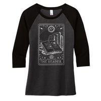 Reader Tarot Bookish Women's Tri-Blend 3/4-Sleeve Raglan Shirt