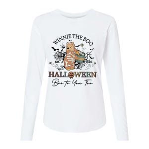 Retro The Boo Halloween Boo To You Too Womens Cotton Relaxed Long Sleeve T-Shirt