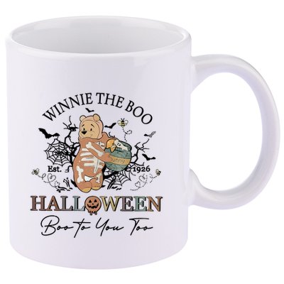 Retro The Boo Halloween Boo To You Too 11oz C Handle Ceramic Mug