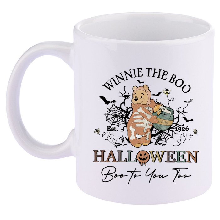 Retro The Boo Halloween Boo To You Too 11oz C Handle Ceramic Mug