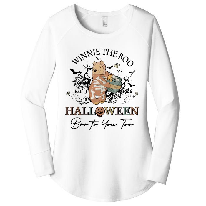 Retro The Boo Halloween Boo To You Too Women's Perfect Tri Tunic Long Sleeve Shirt