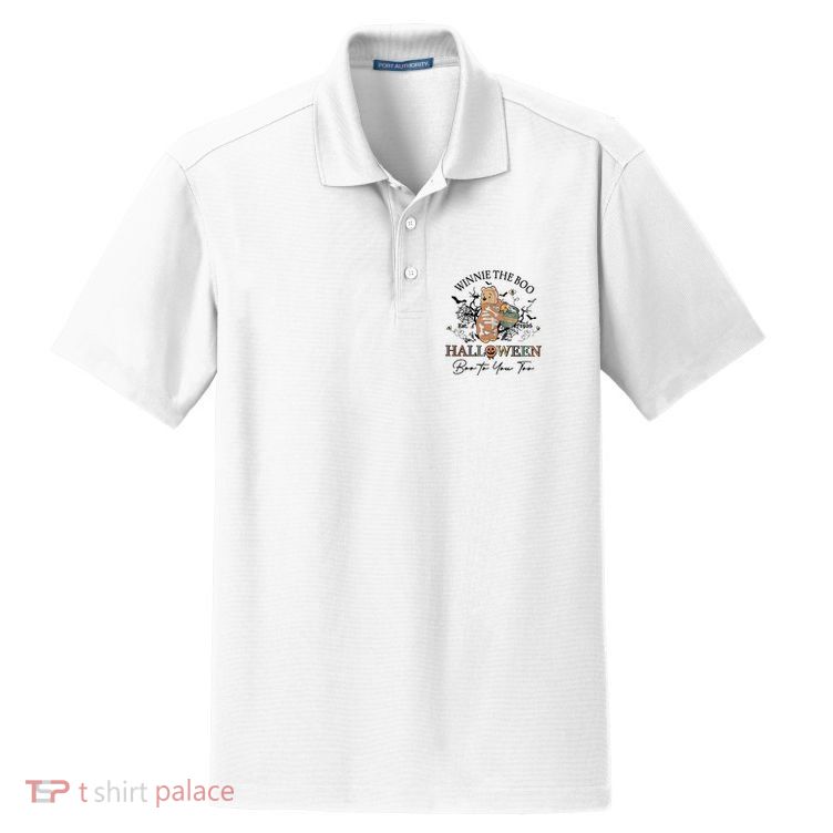 Retro The Boo Halloween Boo To You Too Dry Zone Grid Polo