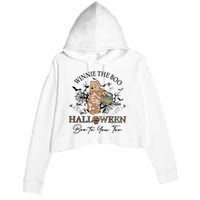 Retro The Boo Halloween Boo To You Too Crop Fleece Hoodie