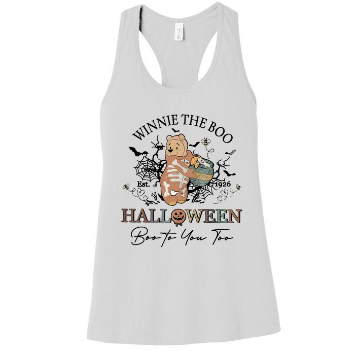 Retro The Boo Halloween Boo To You Too Women's Racerback Tank