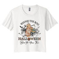 Retro The Boo Halloween Boo To You Too Women's Crop Top Tee