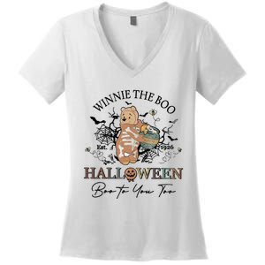 Retro The Boo Halloween Boo To You Too Women's V-Neck T-Shirt