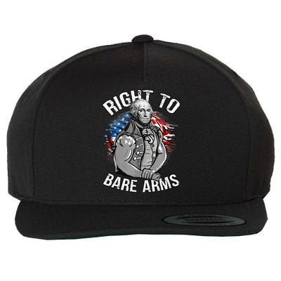 Right To Bare Arms 4th Of July Funny Gym Workout Wool Snapback Cap