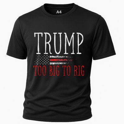 Retro Too Big To Rig Trump 2024 Quote Cooling Performance Crew T-Shirt