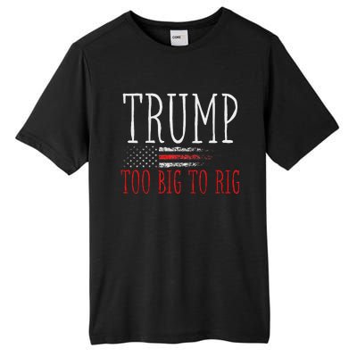 Retro Too Big To Rig Trump 2024 Quote Tall Fusion ChromaSoft Performance T-Shirt