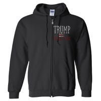 Retro Too Big To Rig Trump 2024 Quote Full Zip Hoodie