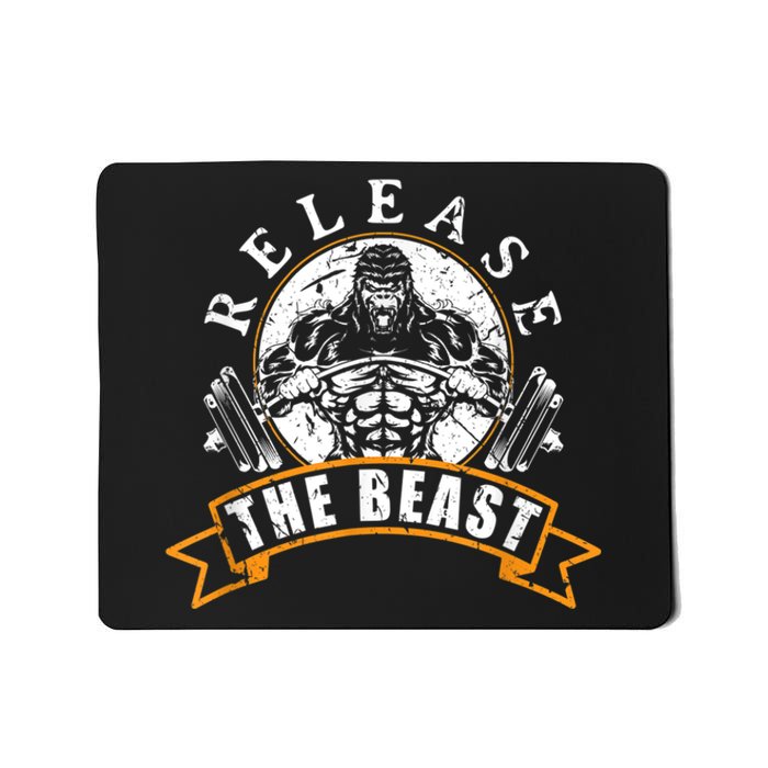 Release The Beast Strongman Gorilla Strength Sport Lifting Mousepad