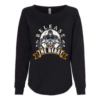 Release The Beast Strongman Gorilla Strength Sport Lifting Womens California Wash Sweatshirt