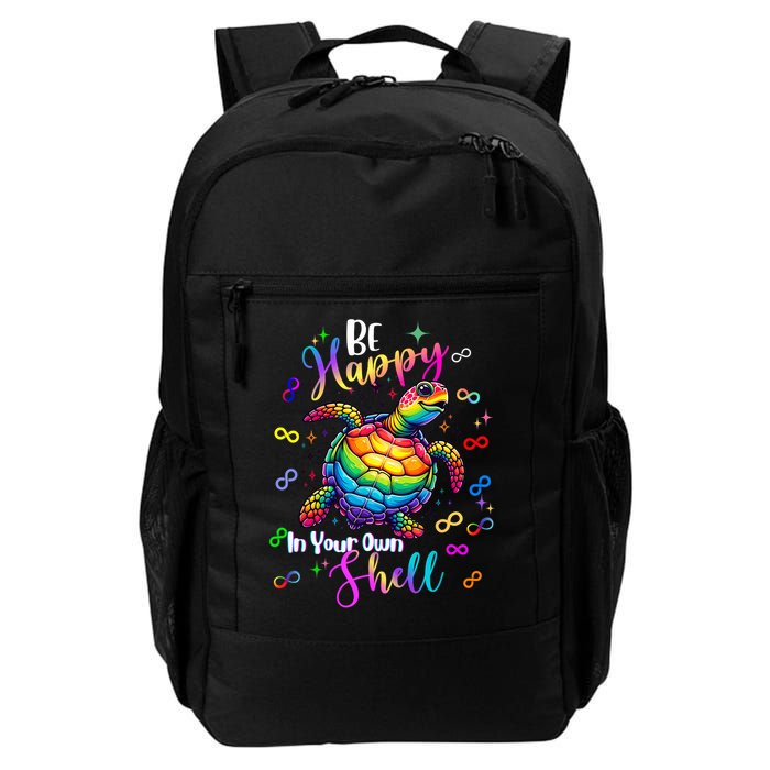 Rainbow Turtle Be Happy In Your Own Shell Autism Awareness Daily Commute Backpack